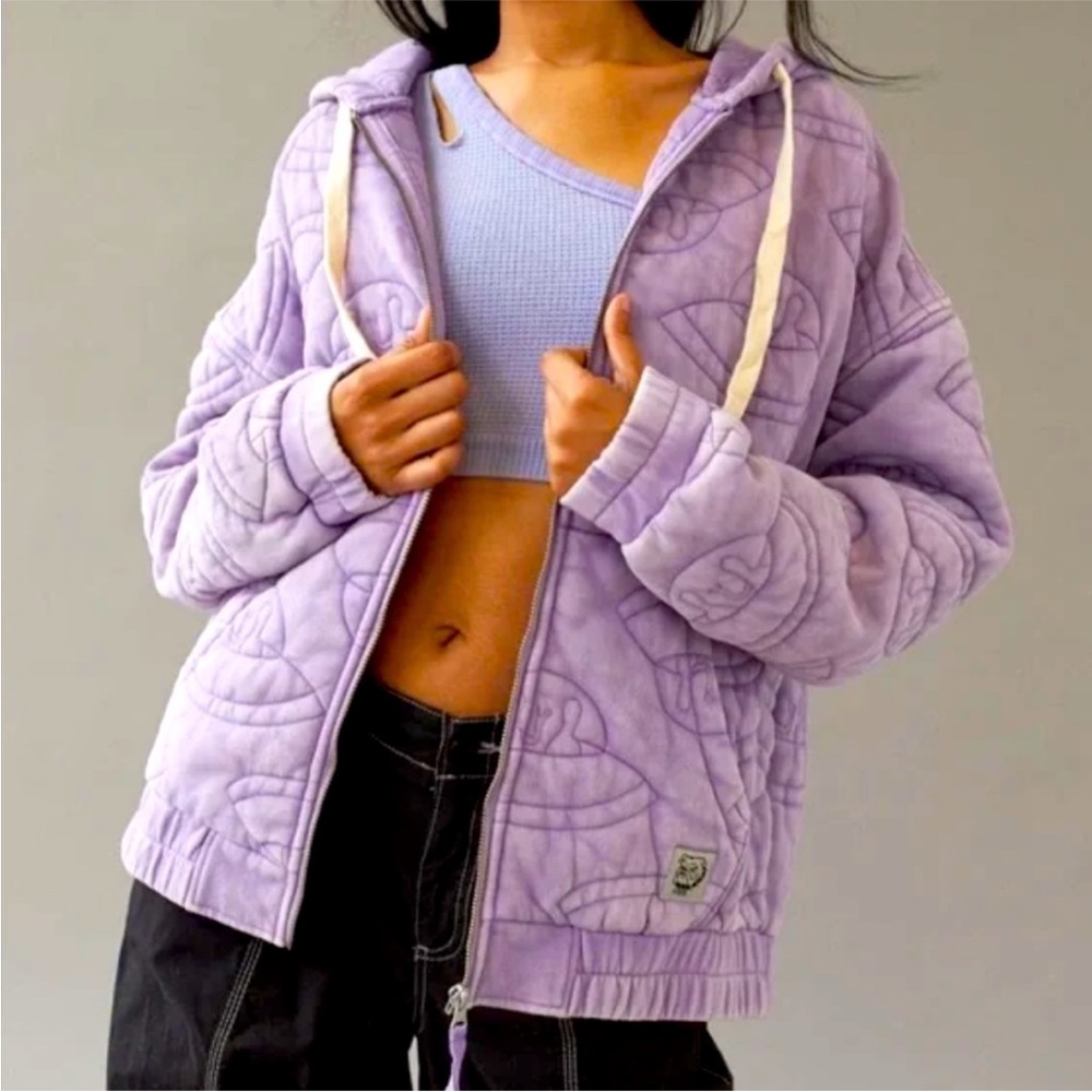 UO Alien UFO Embroidered Hoodie Jacket BDG Urban Outfitters